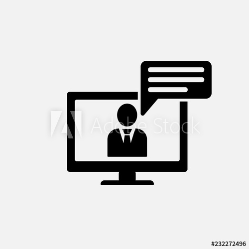 500x500 Online Training Icon Online Training Symbol Flat Design Stock