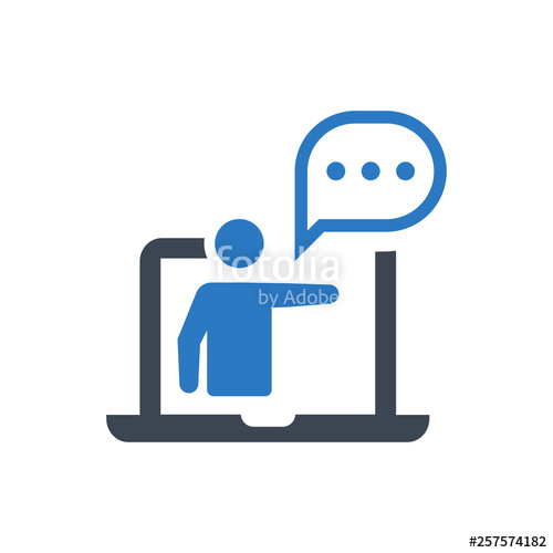 500x500 Online Training Lecture Icon Stock Image And Royalty Free Vector