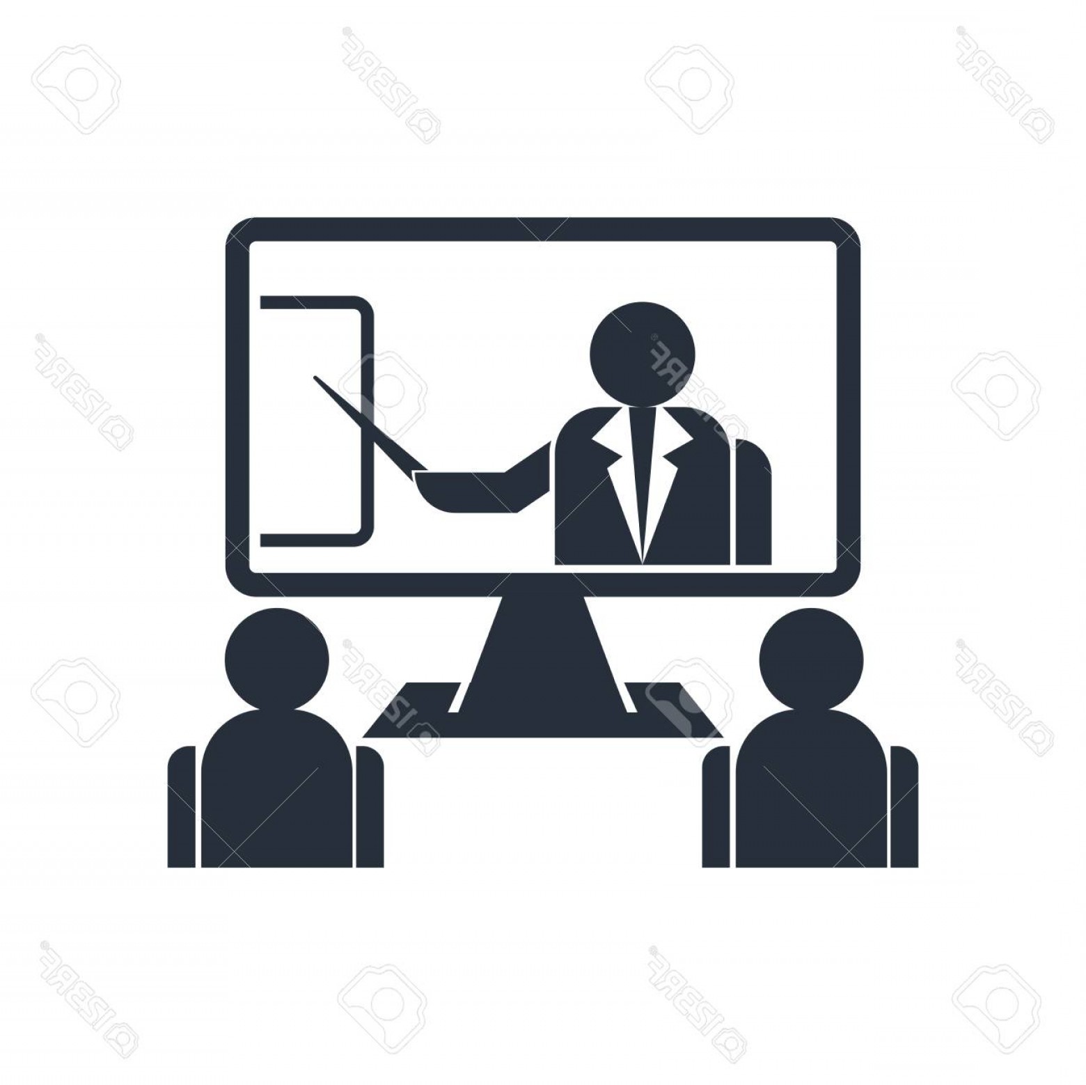 1560x1558 Photostock Vector Online Training Icon Vector Isolated On White