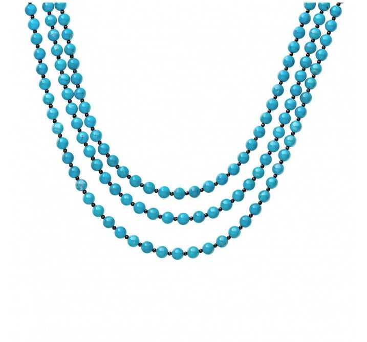 717x669 Lagos Caviar Icon Gemstone Three Strand Necklace