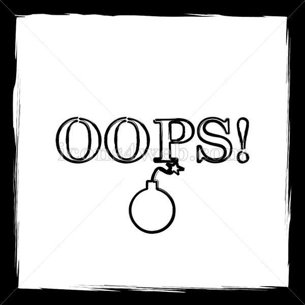 Oops Sketch Icon 600x600 Oops Sketch Icon