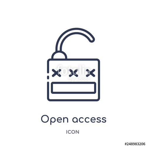500x500 Open Access Icon From Security Outline Collection Thin Line Open