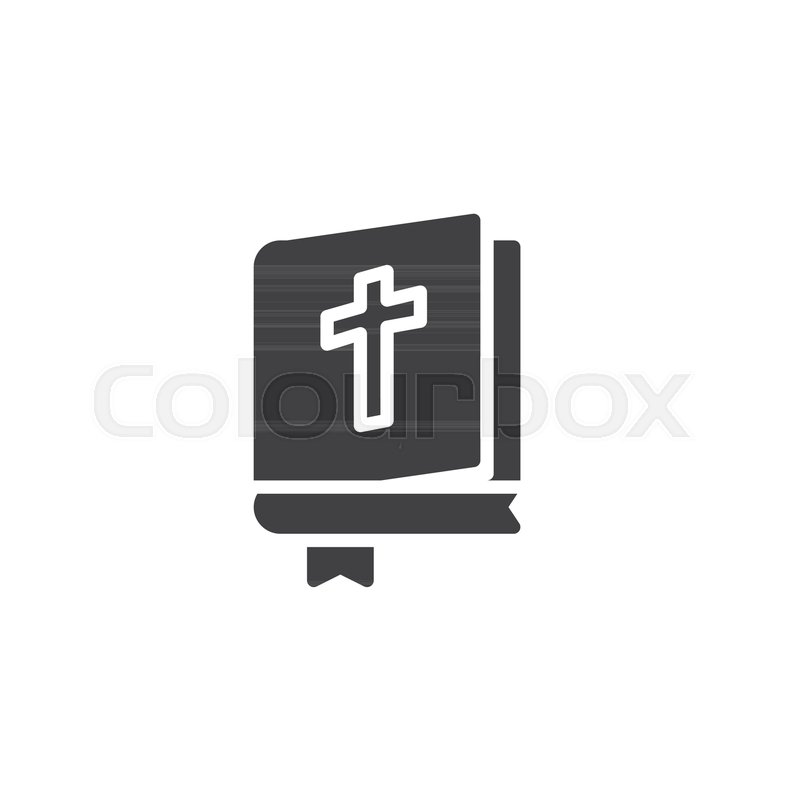 800x800 Open Bible Book Vector Icon Filled Stock Vector Colourbox