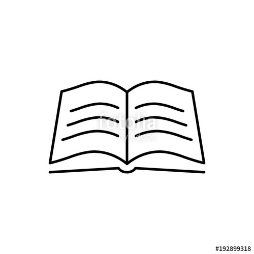 500x500 Open Bible Book Line Black Icon Stock Image And Royalty Free