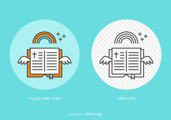 700x490 Free Open Bible Line Vector Icon