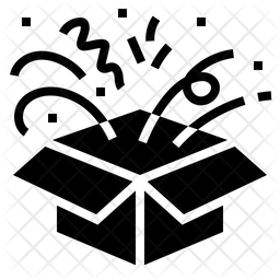 256x256 Open Box Icon Of Glyph Style