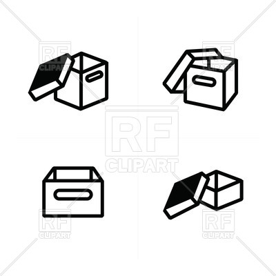 400x400 Parcel Box, Open Box Icons Vector Image Of Icons And Emblems