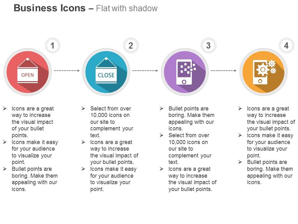 960x720 Open Close Board Mobile Apps Settings Ppt Icons Graphics