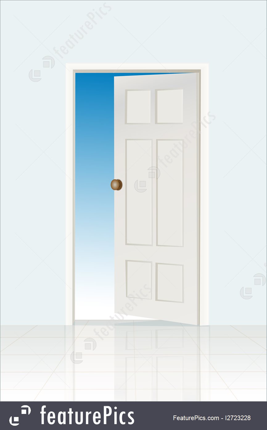 866x1392 Open Door Icon Illustration