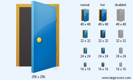 464x280 Open Door Icon Large Home Icons