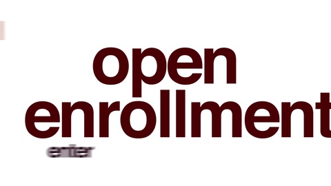 480x270 Open Enrollment Animated Word Cloud Footage