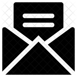 256x256 Open Envelope Icon Of Glyph Style