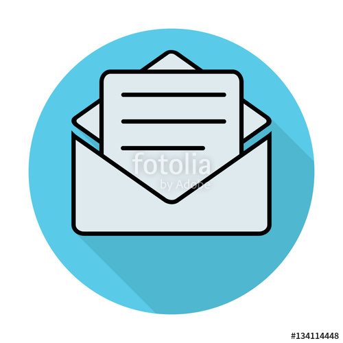 500x500 Open Envelope Icon Mail Symbol Email Letter Vector
