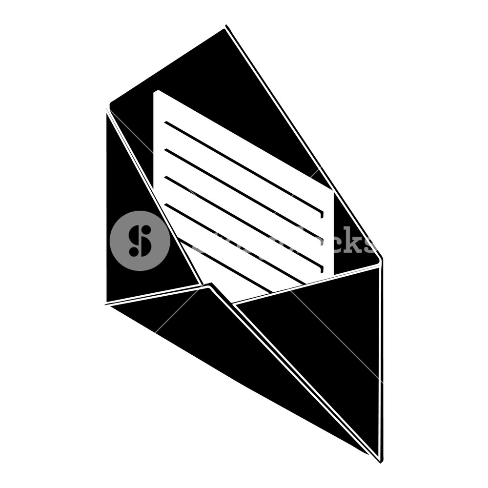 1000x1000 Open Envelope Icon Simple Illustration Of Open Envelope Vector