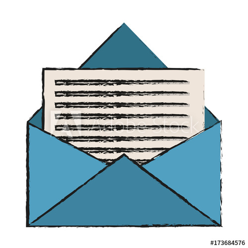 500x500 Open Envelope Icon Image Vector Illustration Design