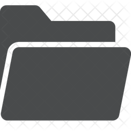 256x256 Open Folder Icon Of Glyph Style