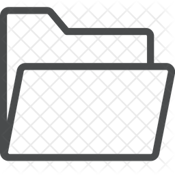 256x256 Open Folder Icon Of Line Style