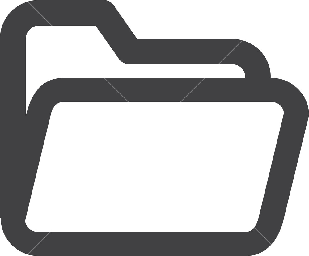1000x830 Open Folder Stroke Icon Royalty Free Stock Image
