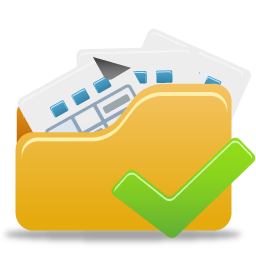 256x256 Open Folder Accept Icon Download Pretty Office Icons Iconspedia