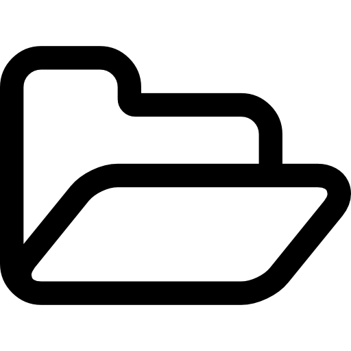 512x512 Open Folder Outline Icons Free Download