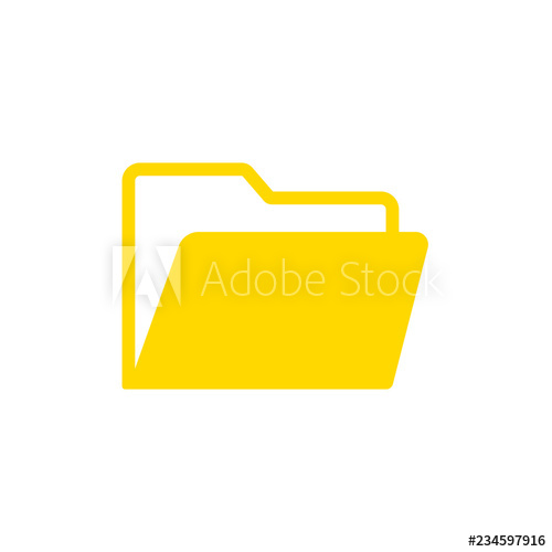 500x500 Yellow Open Folder Icon Vector