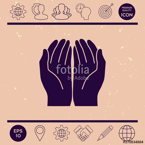 500x500 Open Hands Icon Stock Image And Royalty Free Vector