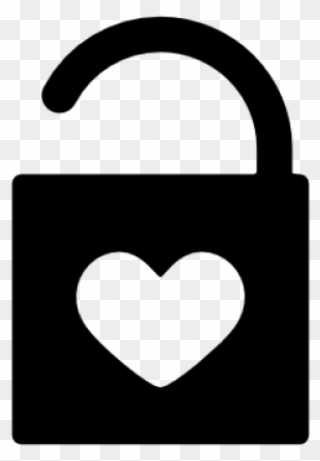 320x461 Open Heart Lock Icon Clipart