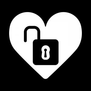 300x300 Photostock Vector Black Silhouette Of Human Hand Print With Heart