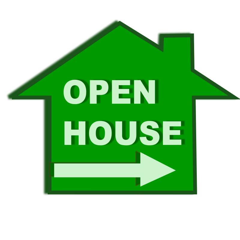 800x800 Free Clip Art Open House Icon