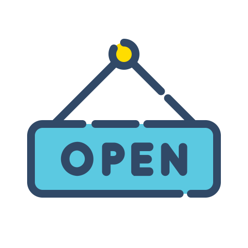 512x512 Open, Sign Icon Free Of Shopping Filled Line Icons
