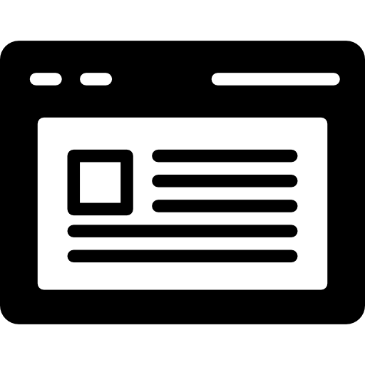 512x512 Open Browser Window With Text Icons Free Download