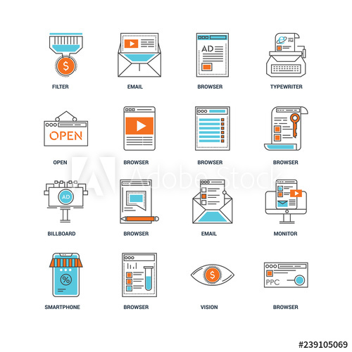 500x500 Set Of Icons Such As Browser, Vision, Smartphone, Monitor