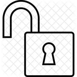 256x256 Open Lock Icon Of Line Style