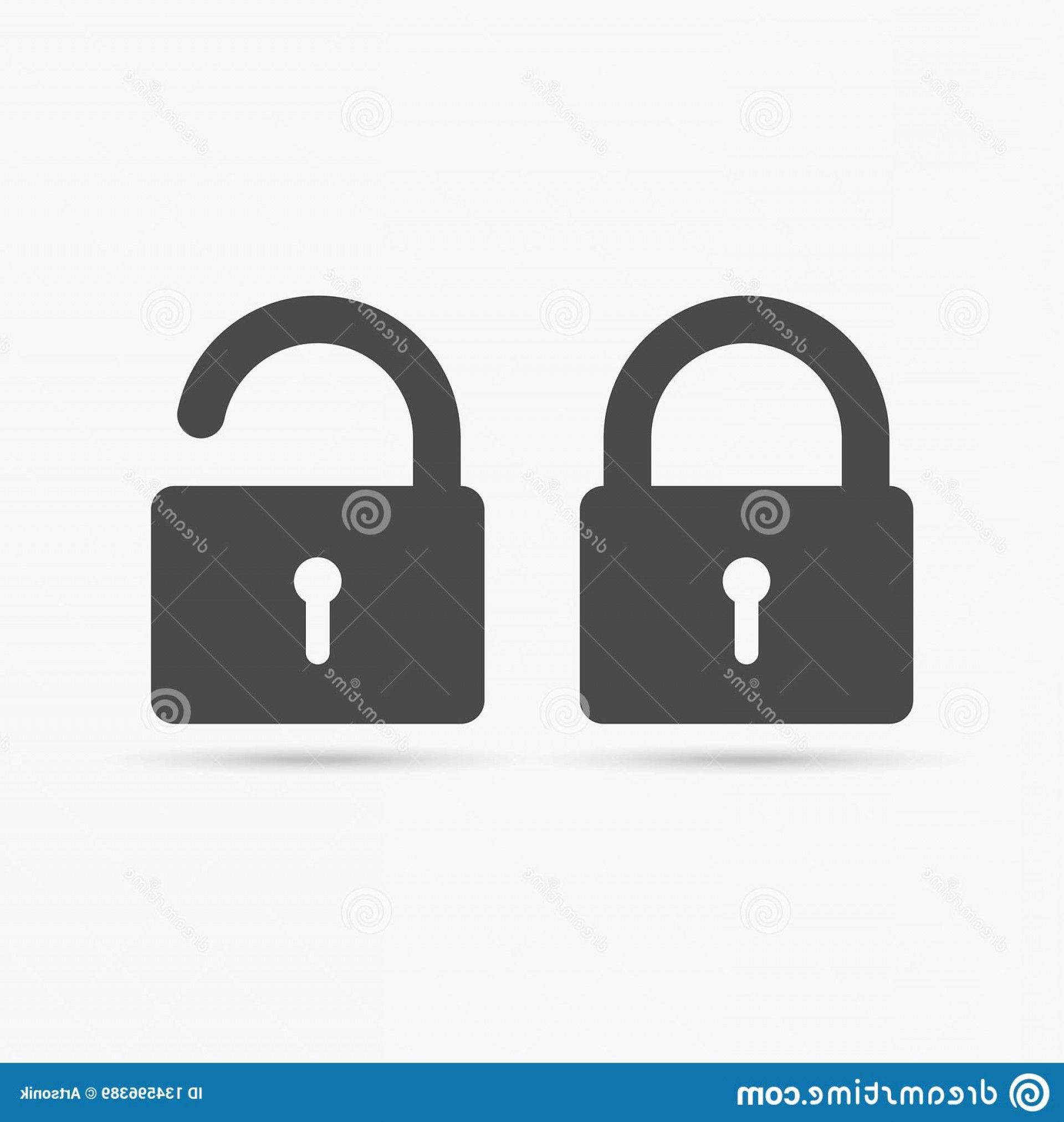 1920x2026 Closed Open Lock Lock Icon Set Flat Style Padlocks Shapes Sign