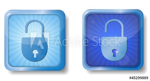500x270 Blue Radial Open Lock Icon