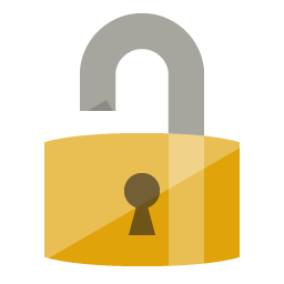256x256 Open, Lock Icon