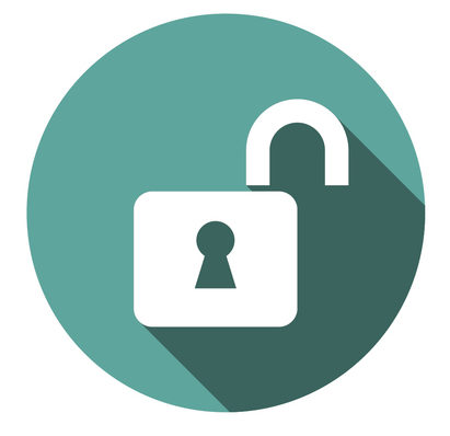 411x398 Open Lock Icon