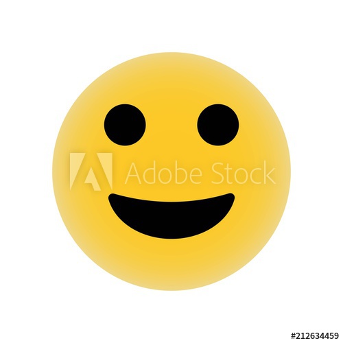 500x500 Happy Smiling Emoticon Face With Open Mouth Icon Vector Icon