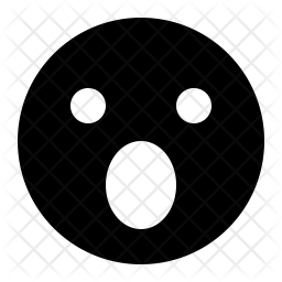 256x256 Open Mouth Face Icon Of Glyph Style