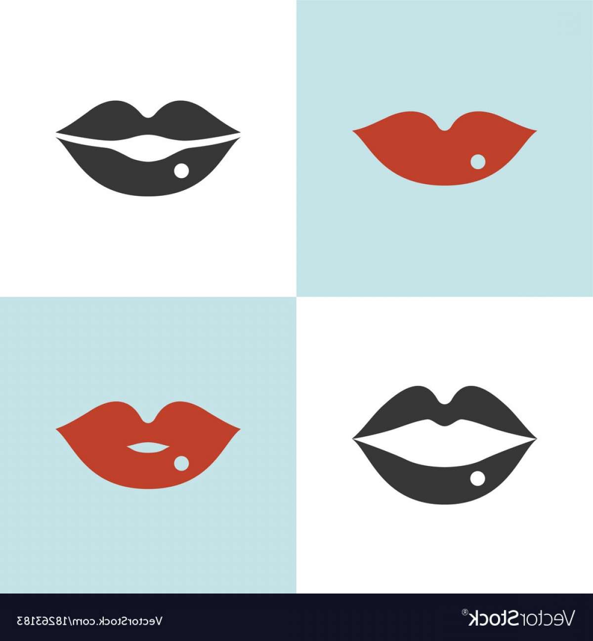 1200x1296 Set Of Lips Icon Close And Open Mouth Vector Catchsplace