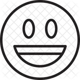 256x256 Smiling Face With Open Mouth Emoji Icon Of Line Style