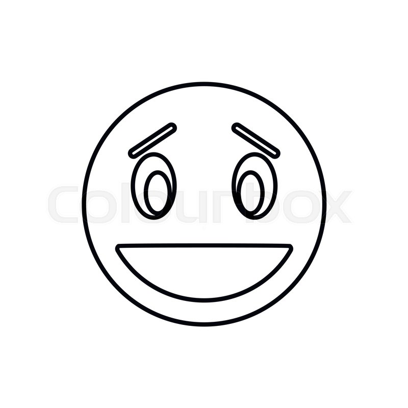 800x800 Confused Emoticon With Open Mouth Icon Stock Vector Colourbox