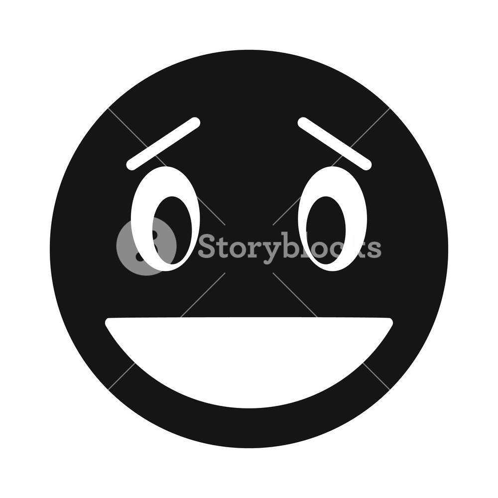 1000x1000 Confused Emoticon With Open Mouth Icon In Simple Style Isolated