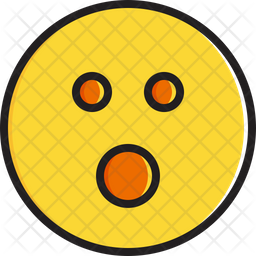 256x256 Face With Open Mouth Emoji Icon Of Colored Outline Style