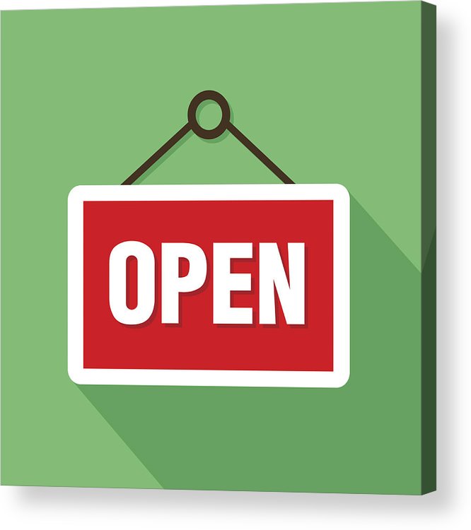 666x750 Open Sign Icon Illustration