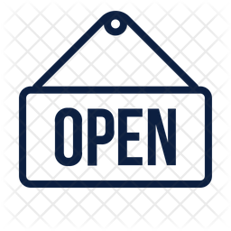 256x256 Open Sign Icon Of Line Style