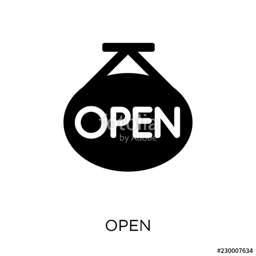 500x500 Open Sign Icon Open Sign Symbol Design From Museum Collection