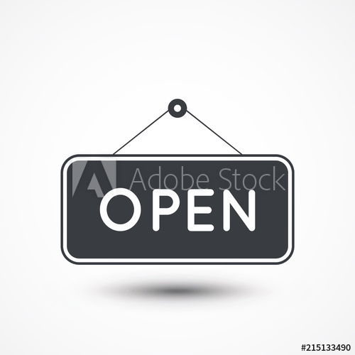 500x500 Open Icon Open Sign