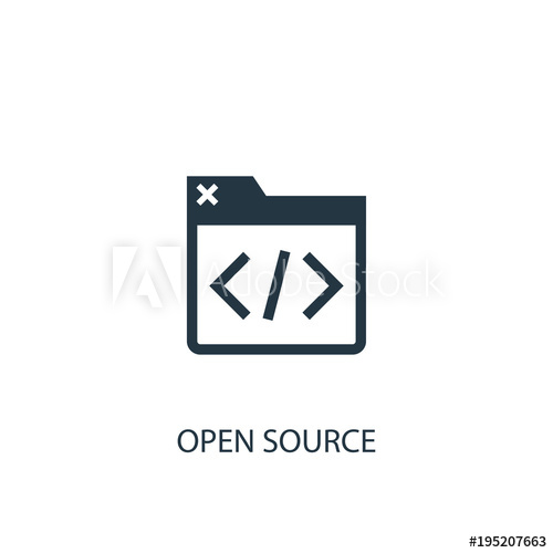 500x500 Open Source Icon Logo Element Illustration
