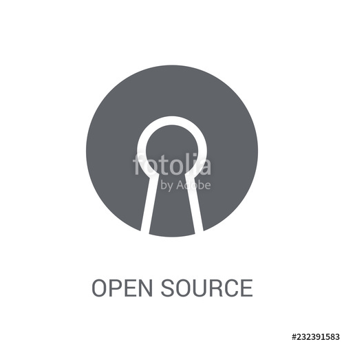 500x500 Open Source Icon Trendy Open Source Logo Concept On White